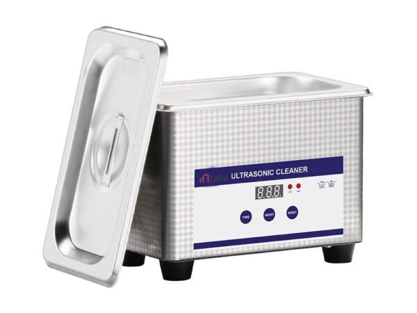 Dental Digital Ultrasonic Cleaner with Lid, Digital Timer, Heater, Basket-800ml